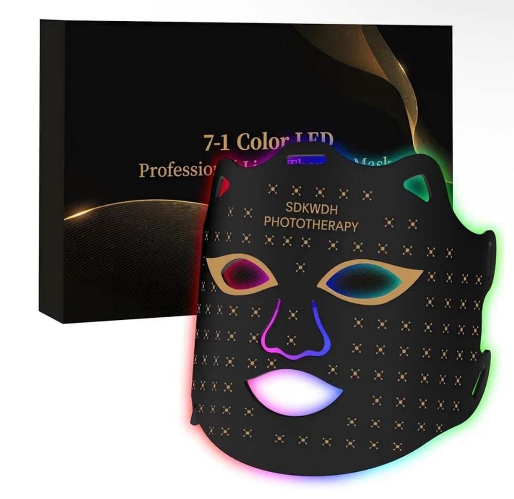SDKWDH 7-Color LED Phototherapy Silicone Face Mask